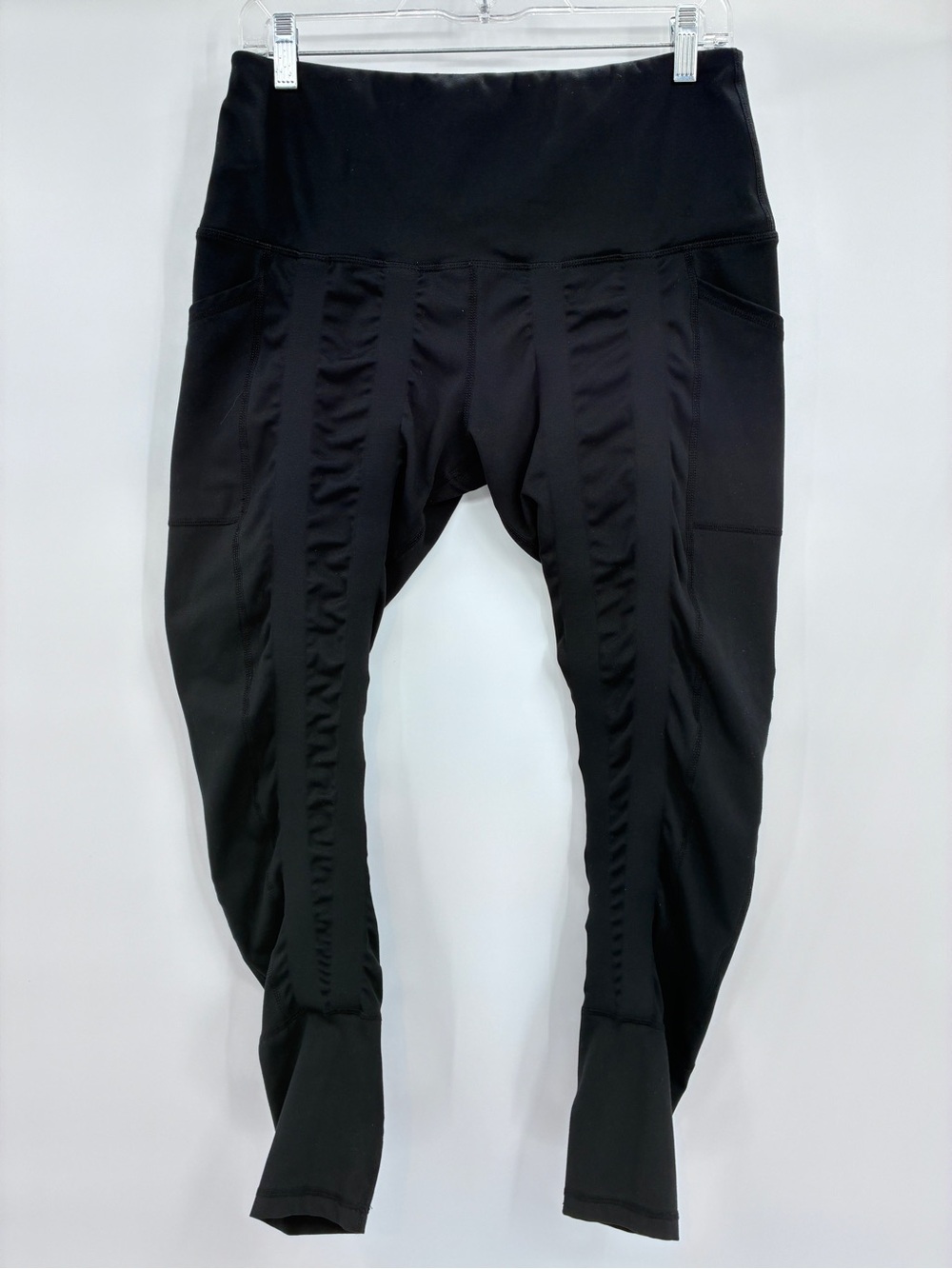 Sweetflexx Women’s Black Resistance Leggings Pockets Gym Athletic Size 12